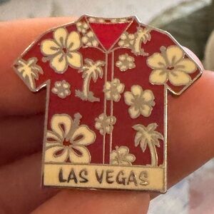 Red Las Vegas Hawaiian Shirt Pin